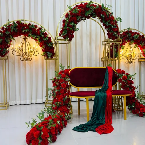 پنل گل مصنوعی  قرمز طرح اکالیپتوس