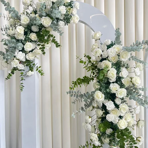 پنل گل مصنوعی طرح گلاریس سفید