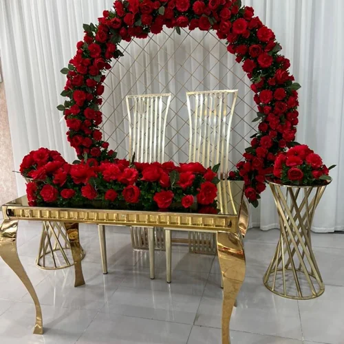 پنل گل مصنوعی قرمز طرح گلسرخ